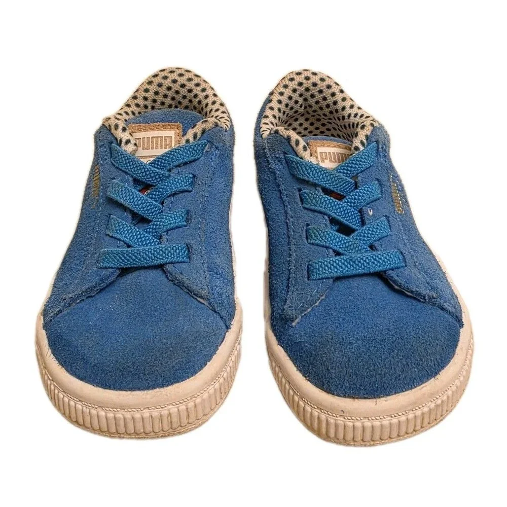 Puma Cookie Monster Blue Sued Sesame Street 50 Kids Shoes US Size 5C - Picture 3 of 11